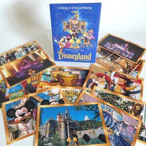 NEW VINTAGE 2005 DISNEY DISNEYLAND 50TH ANNIVERSARY POSTCARD FOLDER COLLECTION